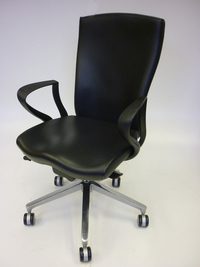 additional images for Connection Function black leather task chairs