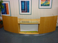 additional images for Ash veneer curved reception desk