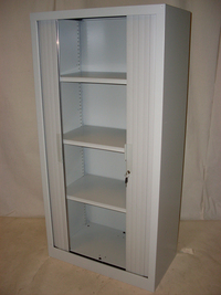 additional images for Light grey tambour cupboard