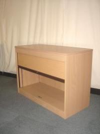 additional images for Komfort beech desk high tambour cupboard REDUCED TO