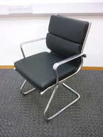 additional images for Black leather split back meeting chairs (CE)