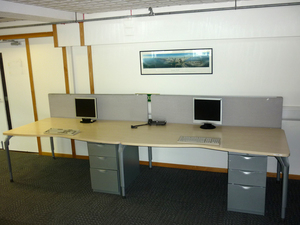 additional images for Steelcase maple 1800w x 1000/900d mm double wave desks